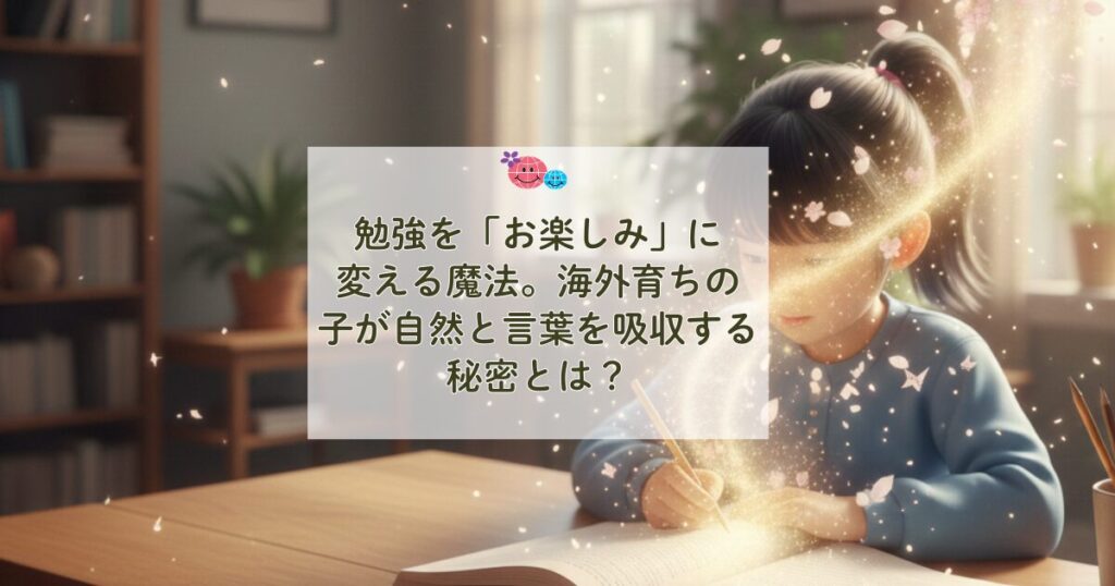 勉強を「お楽しみ」に変える魔法。海外育ちの子が自然と言葉を吸収する秘密とは？